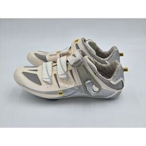 Mavic Giova Womens Road Cycling Shoes Size 9.5 White w Shimano Cleats
